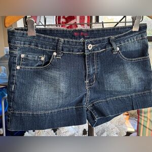 Nina Rossi Denim Shorts - Dark Blue, Size 13